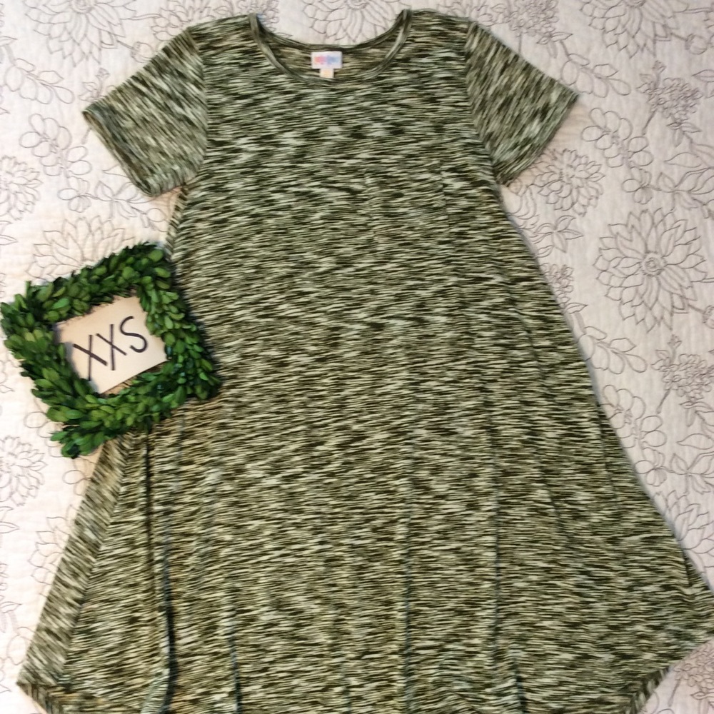 LuLaRoe Carly XXS -green heathered